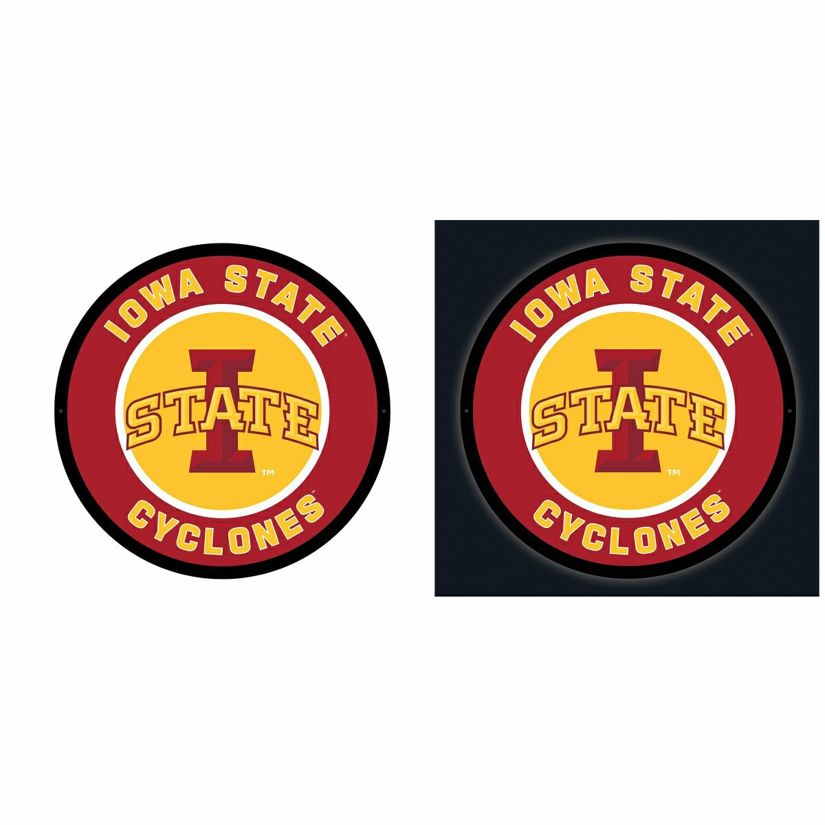 LED Wall Decor, Round, Iowa State University