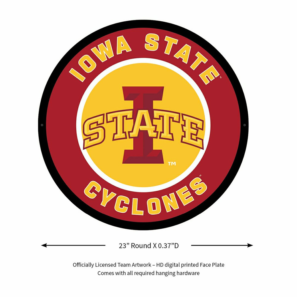 LED Wall Decor, Round, Iowa State University