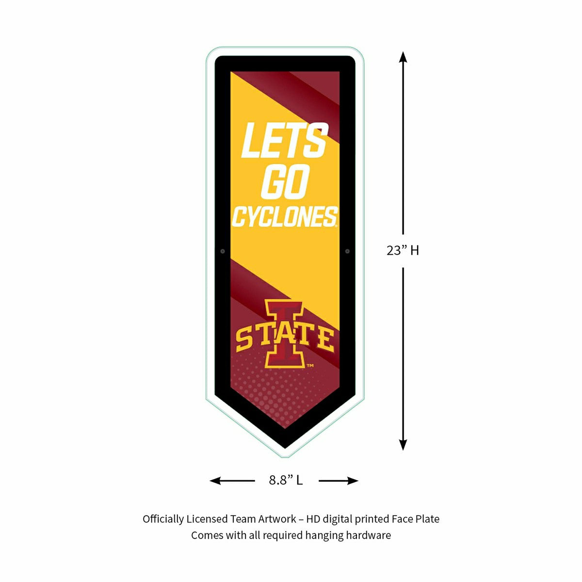 LED Wall Decor, Pennant, Iowa State University