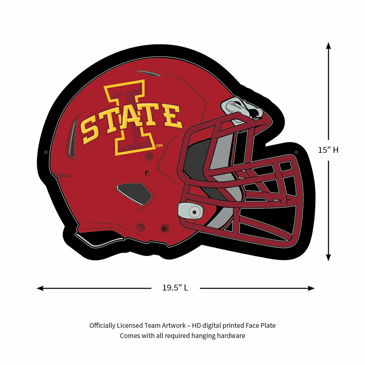 LED Wall Decor, Helmet, Iowa State University
