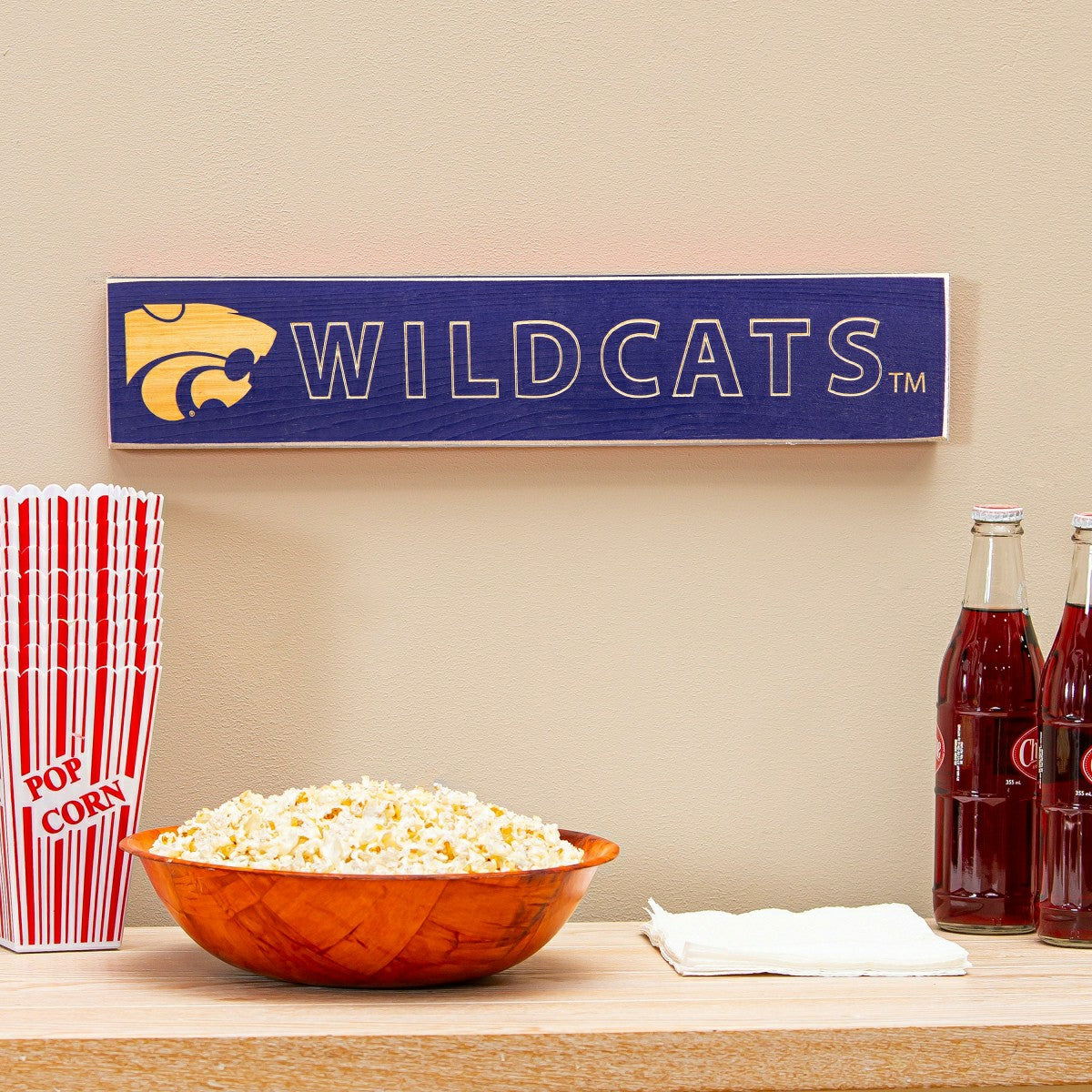 Kansas State University Engraved Wood Sign, 3.5" x 18"