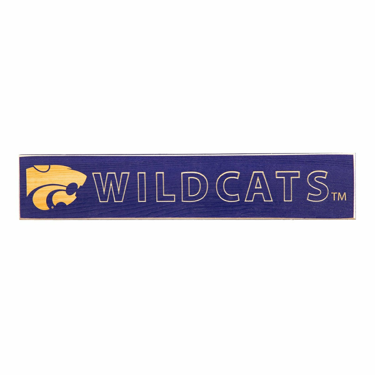 Kansas State University Engraved Wood Sign, 3.5" x 18"