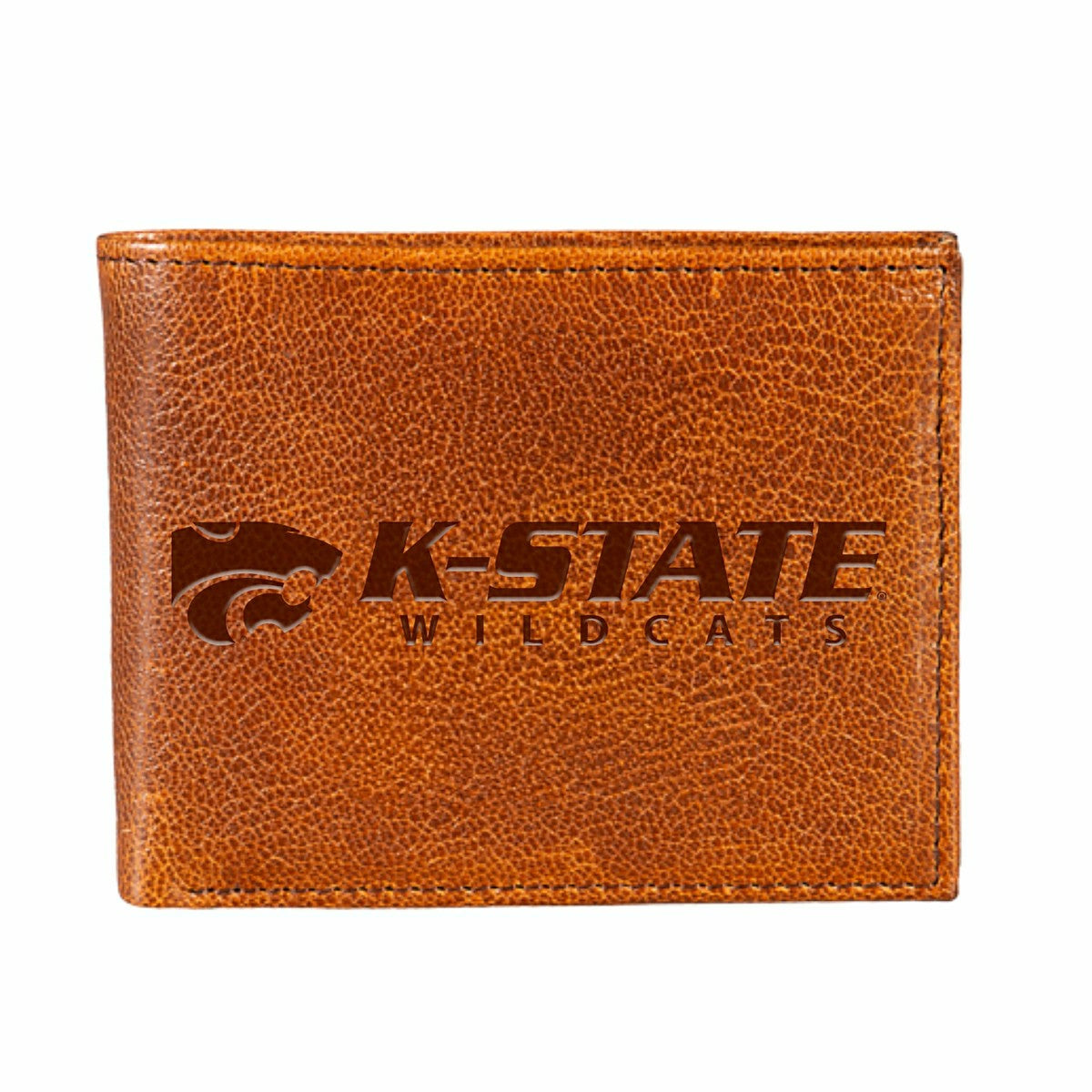 Kansas State University, Embossed 100% Genuine Tumbled Leather Passcas