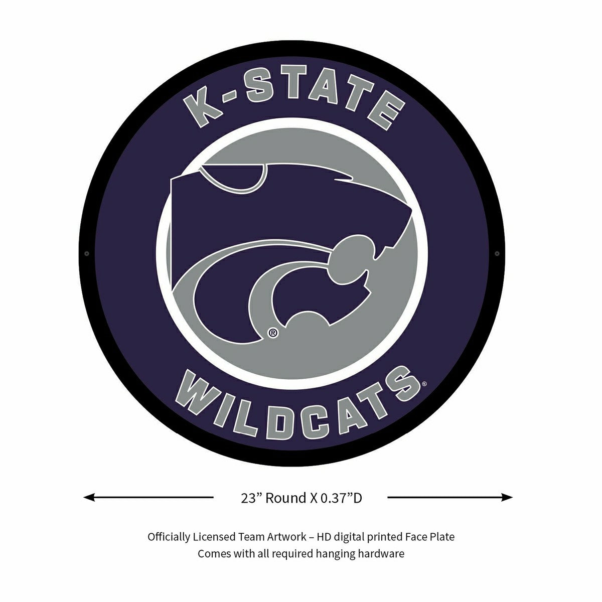 LED Wall Decor, Round, Kansas State University