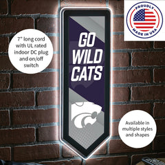 LED Wall Decor, Pennant, Kansas State University