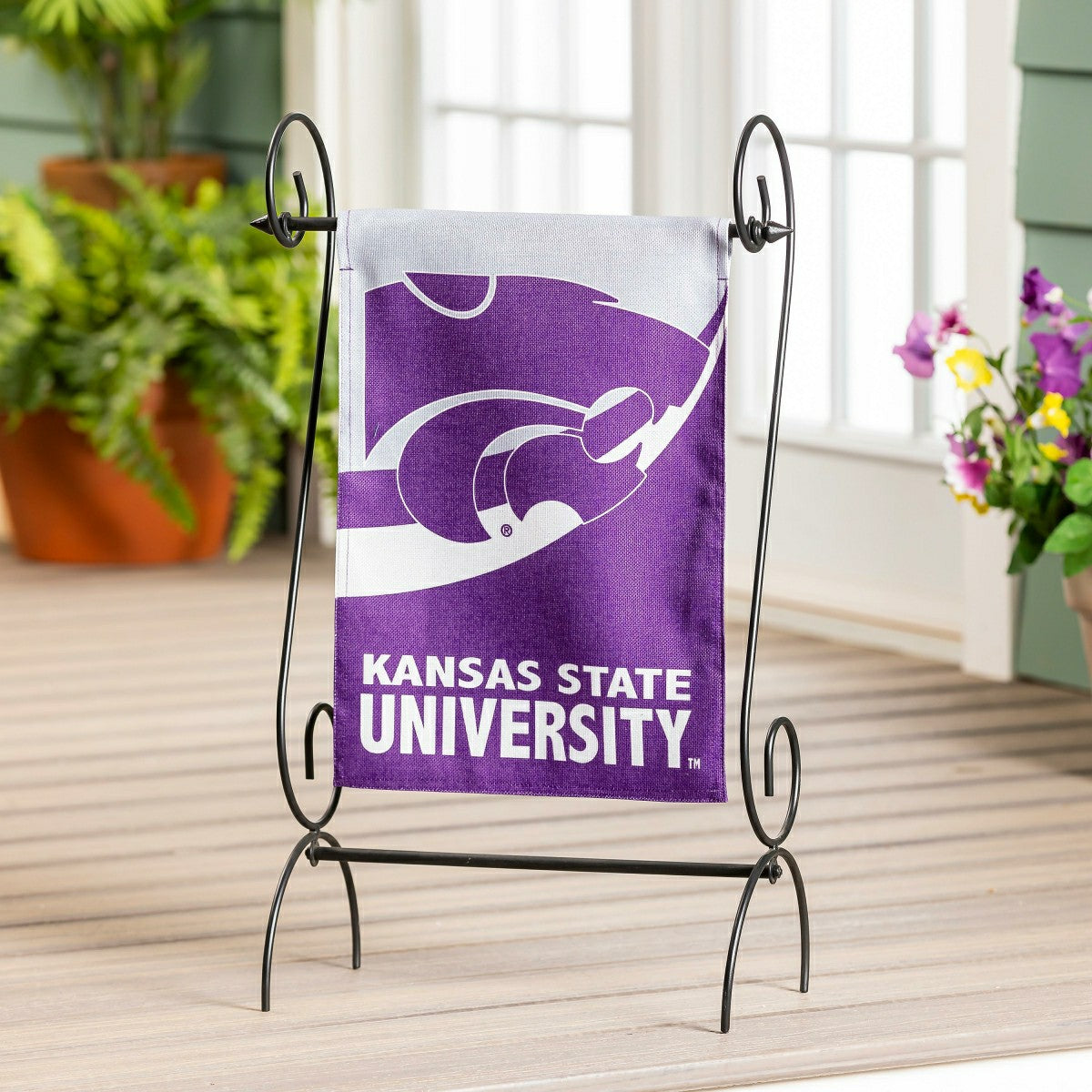 Kansas State University Burlap Flag GDN Size
