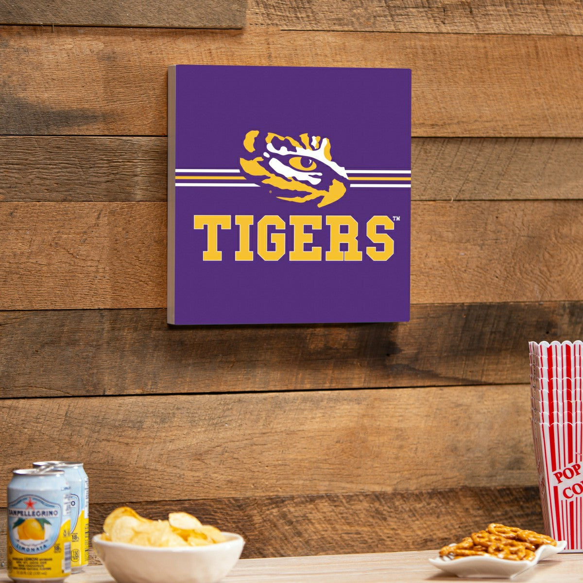 Louisiana State University Wood Wall Sign, 12x12