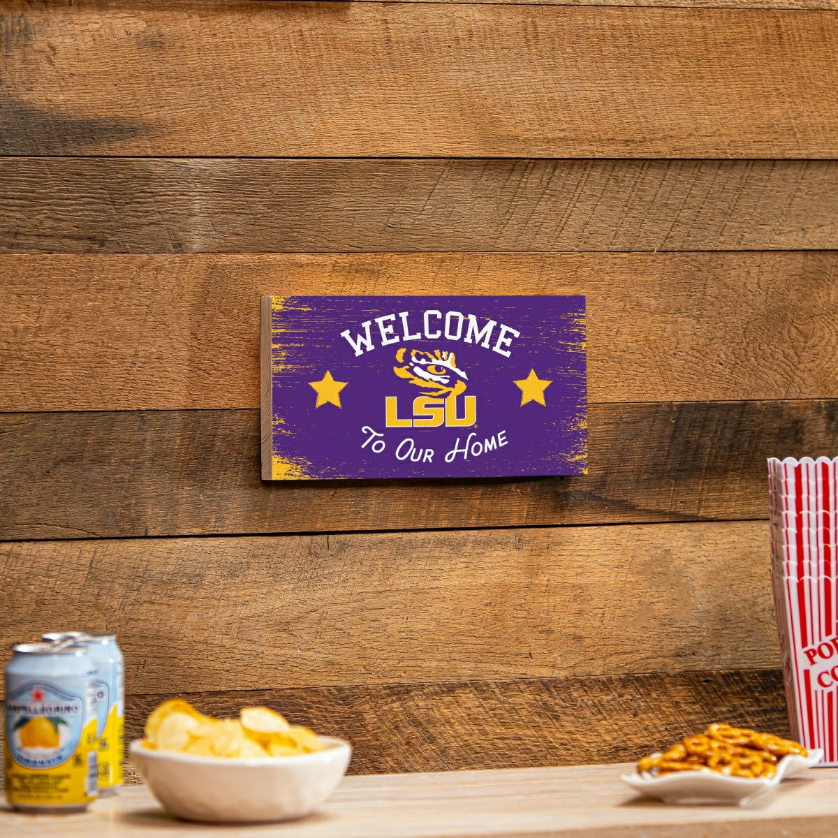 Louisiana State University Wood Wall Sign, 6x11