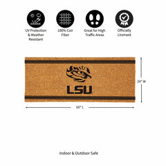 Louisiana State University Extra Large One Color Coir Mat, 60"x24"