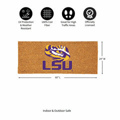 Louisiana State University Extra Large Full Color Coir Mat, 60"x24"