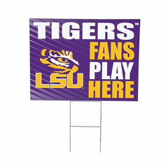 Louisiana State University Coroplast Yard Sign "Fans Play Here"
