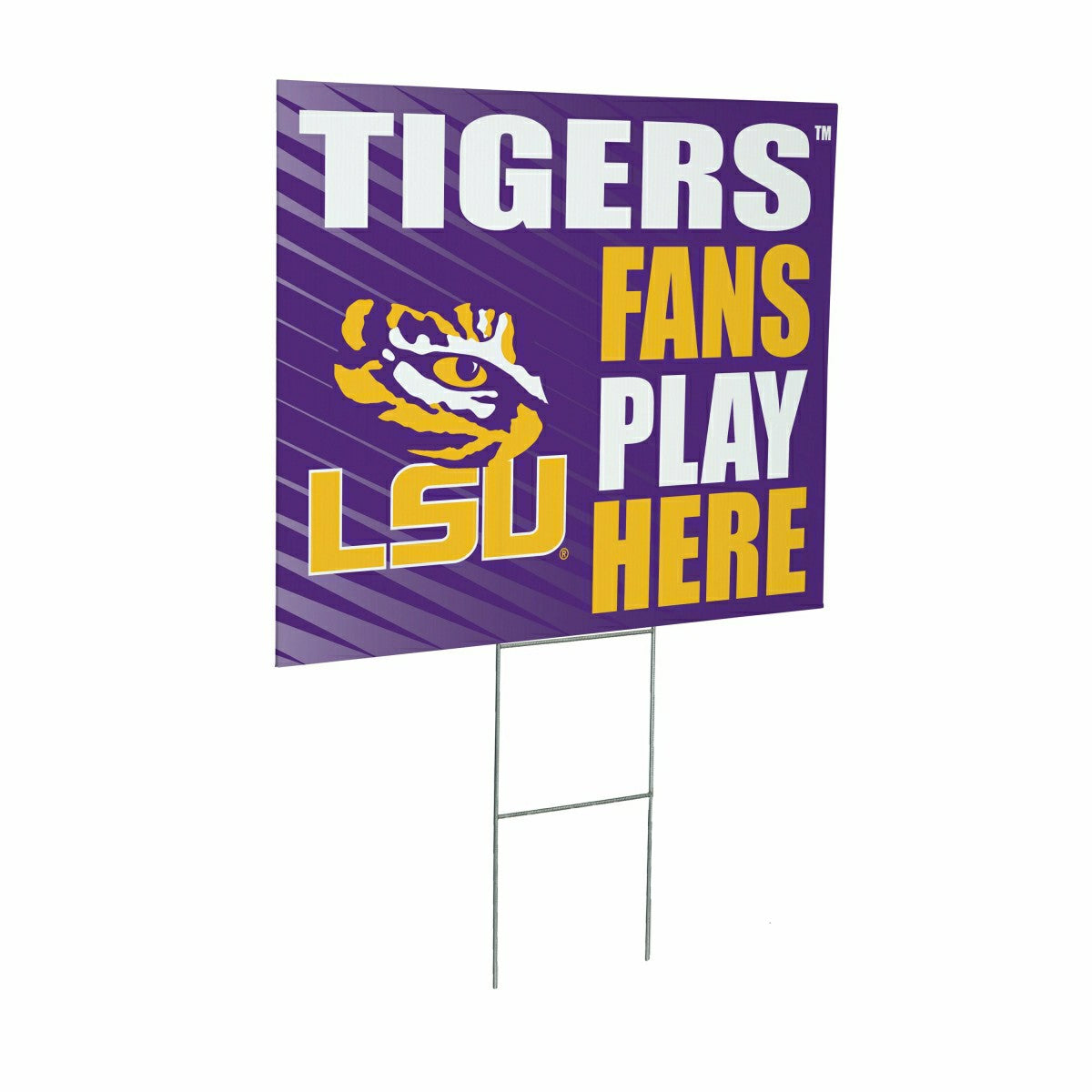 Louisiana State University Coroplast Yard Sign "Fans Play Here"