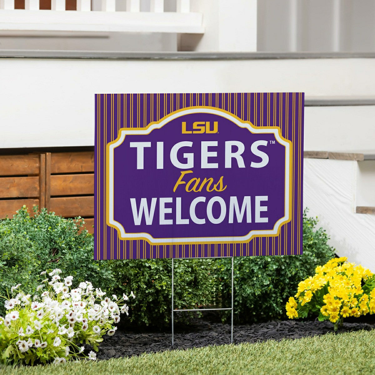 Louisiana State University Coroplast Yard Sign, "Fans Welcome"