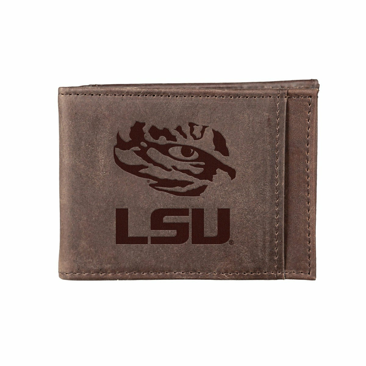 Front Pocket Wallet w/ RFID Blocking, Louisiana State University, Brow