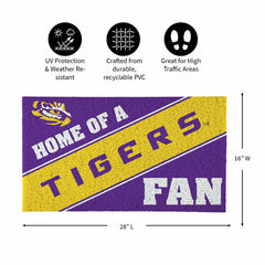 Louisiana State University, PVC Mat COLOR, Home of a Fan