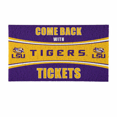 28" x 16" PVC Trapper Mat, Come Back with Tickets, Louisiana State Uni