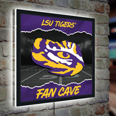 Louisiana State University 23"H x 23"L LED Wall Decor, Edgelite, Squar