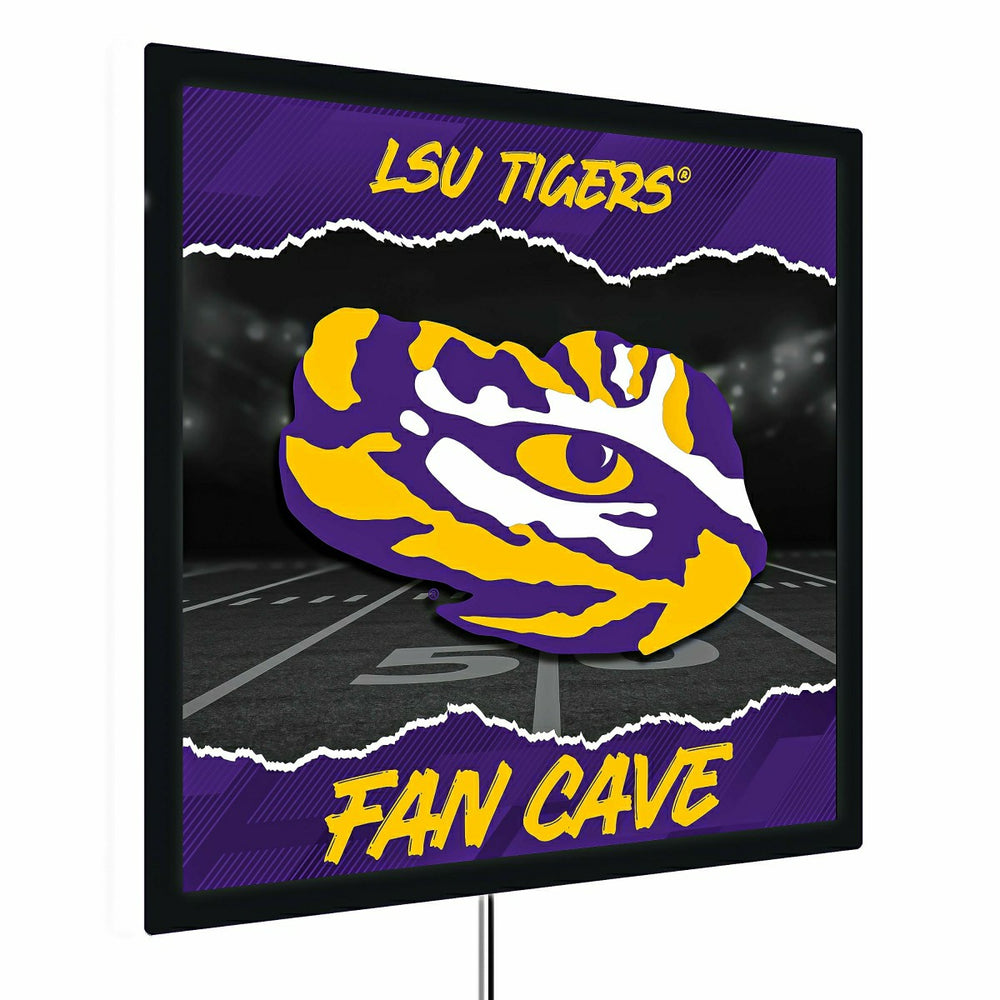 Louisiana State University 23"H x 23"L LED Wall Decor, Edgelite, Squar