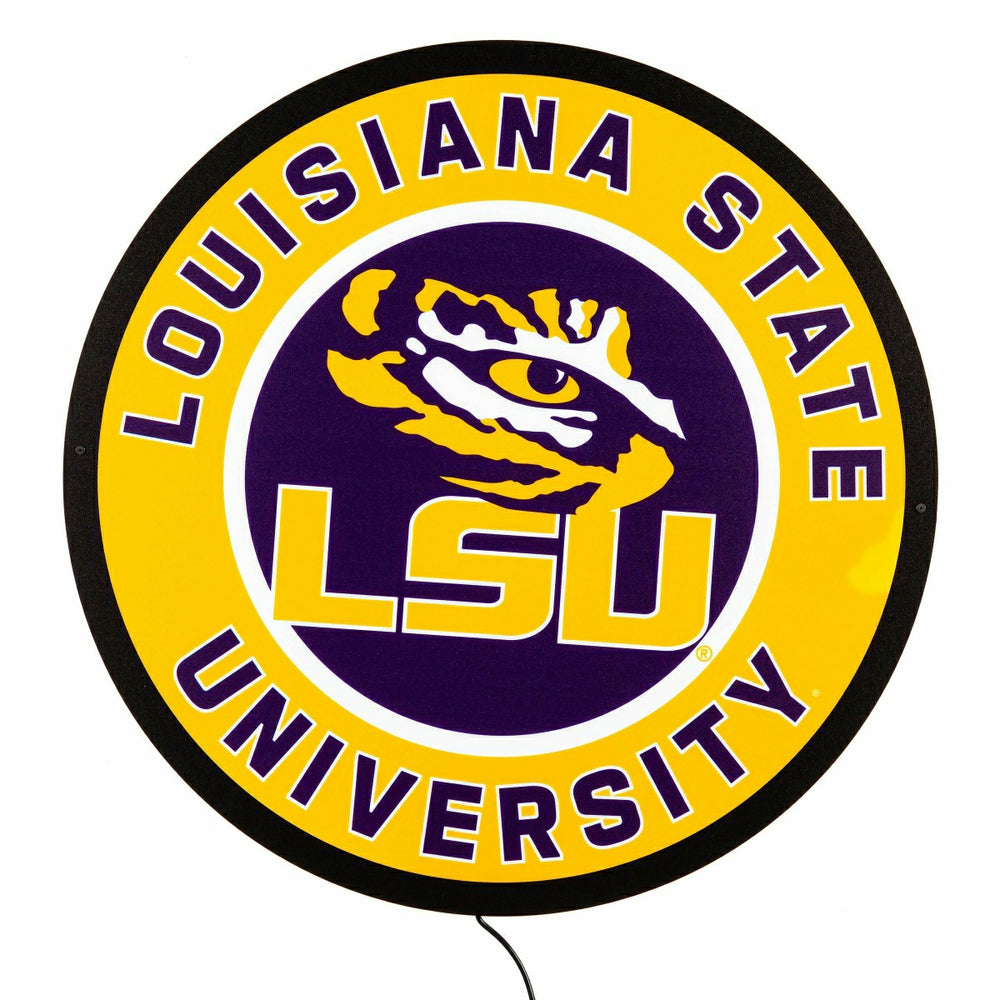 LED Wall Decor, Round, Louisiana State University