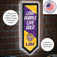 LED Wall Decor, Pennant, Louisiana State University