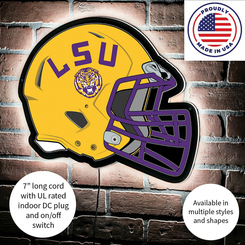 LED Wall Decor, Helmet, Louisiana State University