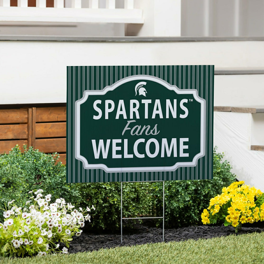 Michigan State University Coroplast Yard Sign, "Fans Welcome"