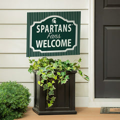 Michigan State University Coroplast Yard Sign, "Fans Welcome"