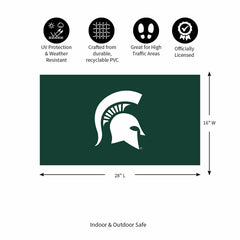 Full Color PVC Mat, 16" x 28", Michigan State University