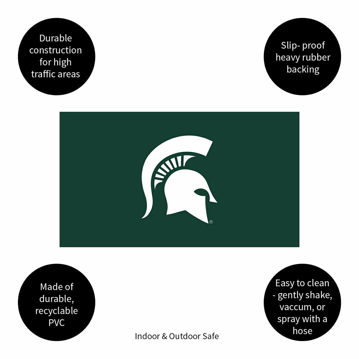 Full Color PVC Mat, 16" x 28", Michigan State University