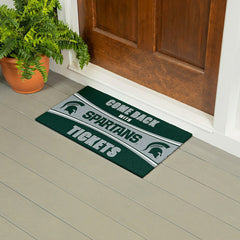 28" x 16" PVC Trapper Mat, Come Back with Tickets, Michigan State Univ
