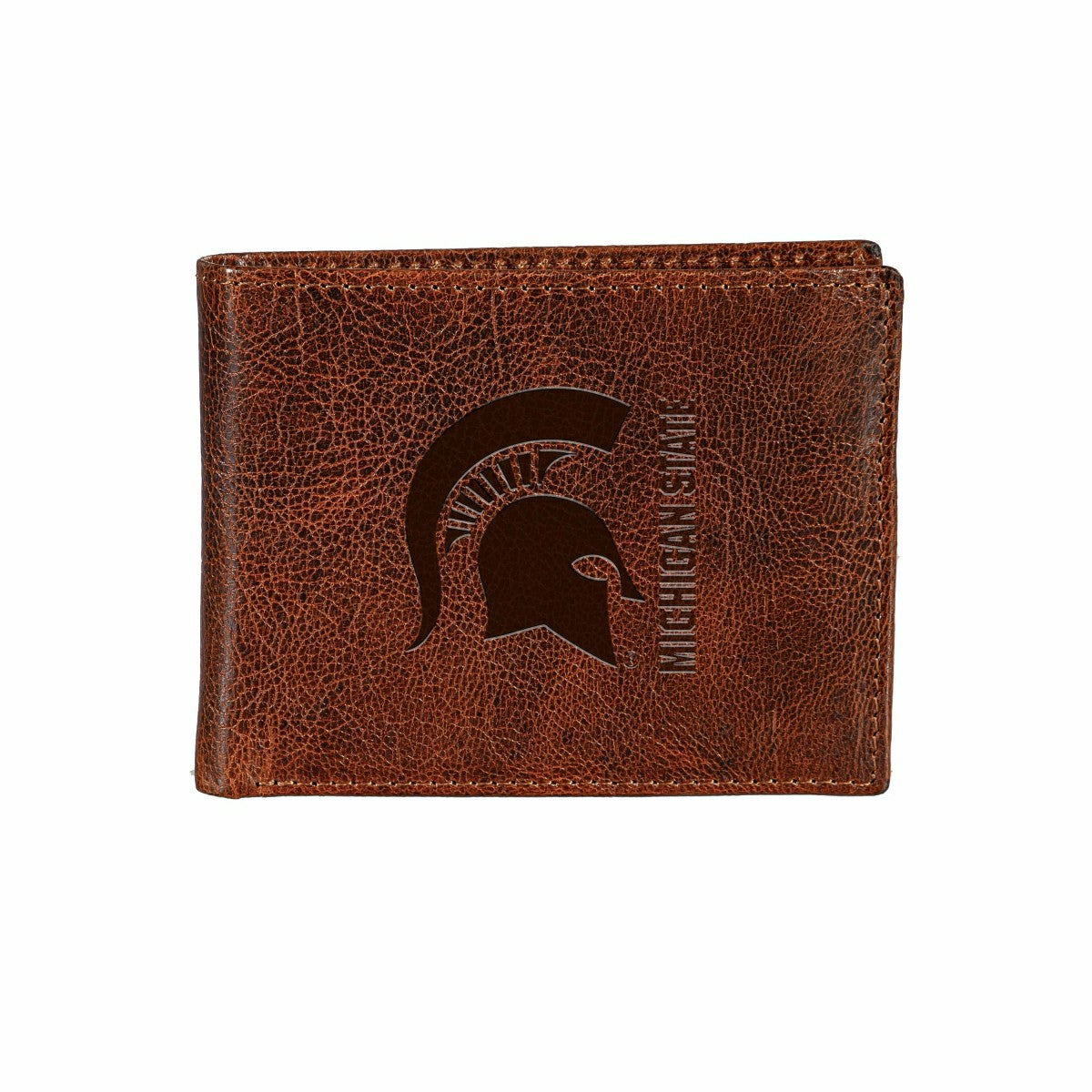 Michigan State University, Embossed 100% Genuine Tumbled Leather Passc