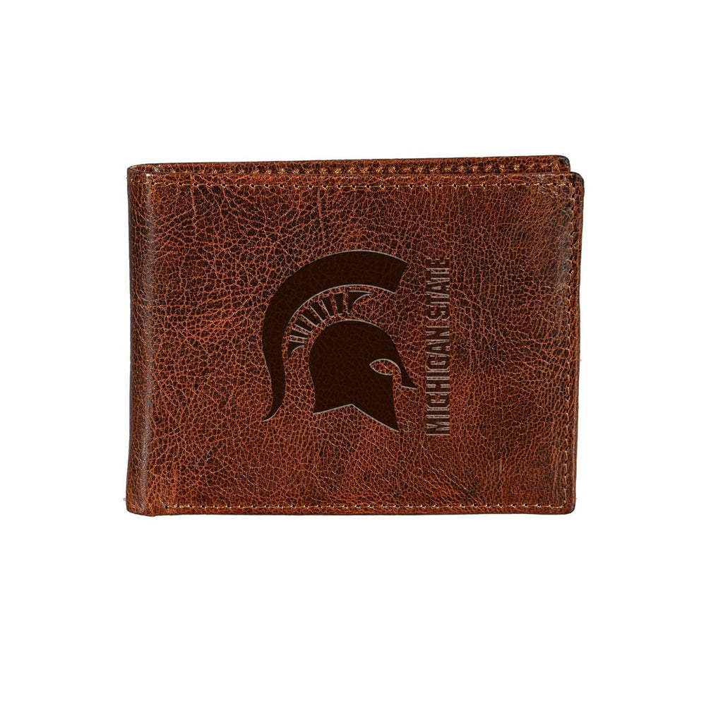 Michigan State University, Embossed 100% Genuine Tumbled Leather Passc