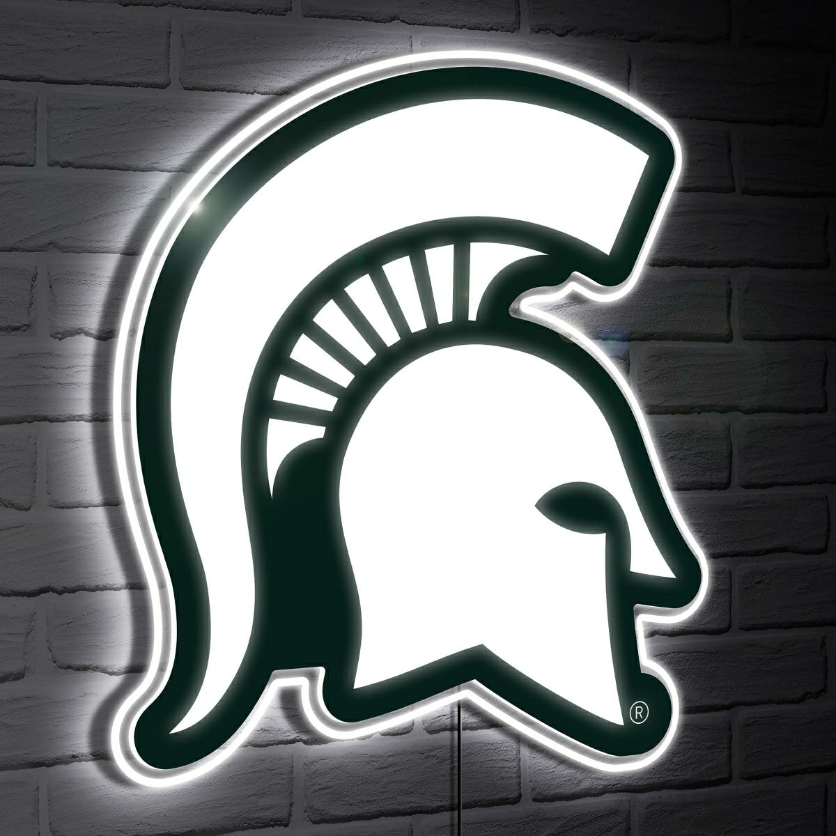 Michigan State LED Wall Decor, Glazelite, Logo