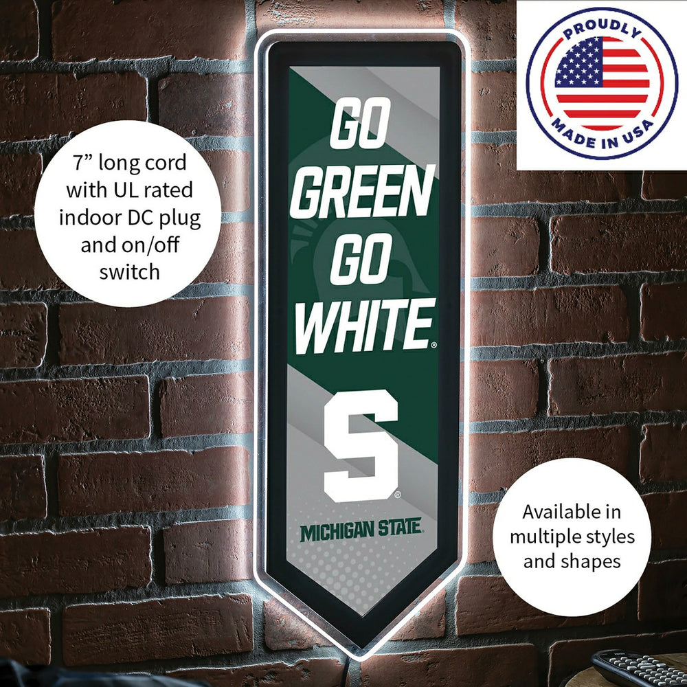 LED Wall Decor, Pennant, Michigan State University