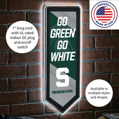 LED Wall Decor, Pennant, Michigan State University