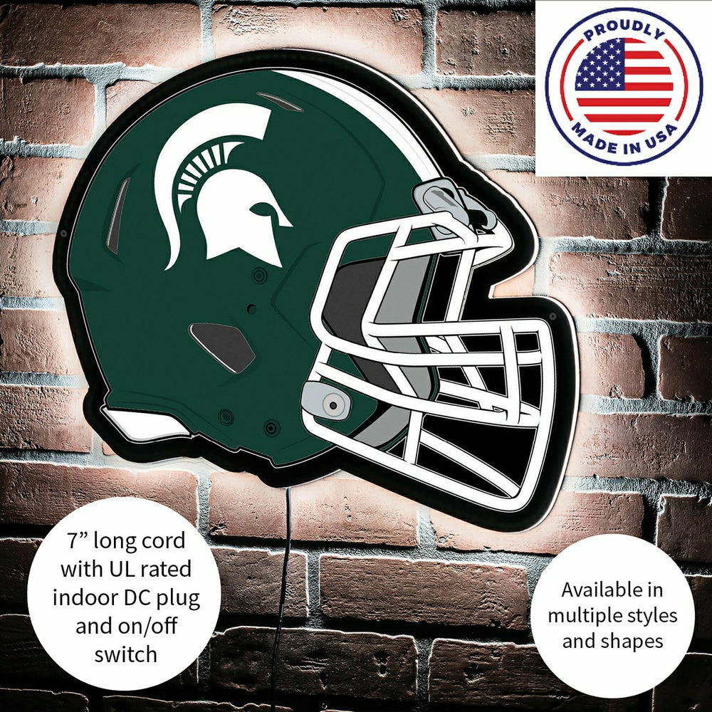 LED Wall Decor, Helmet, Michigan State University