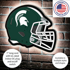 LED Wall Decor, Helmet, Michigan State University