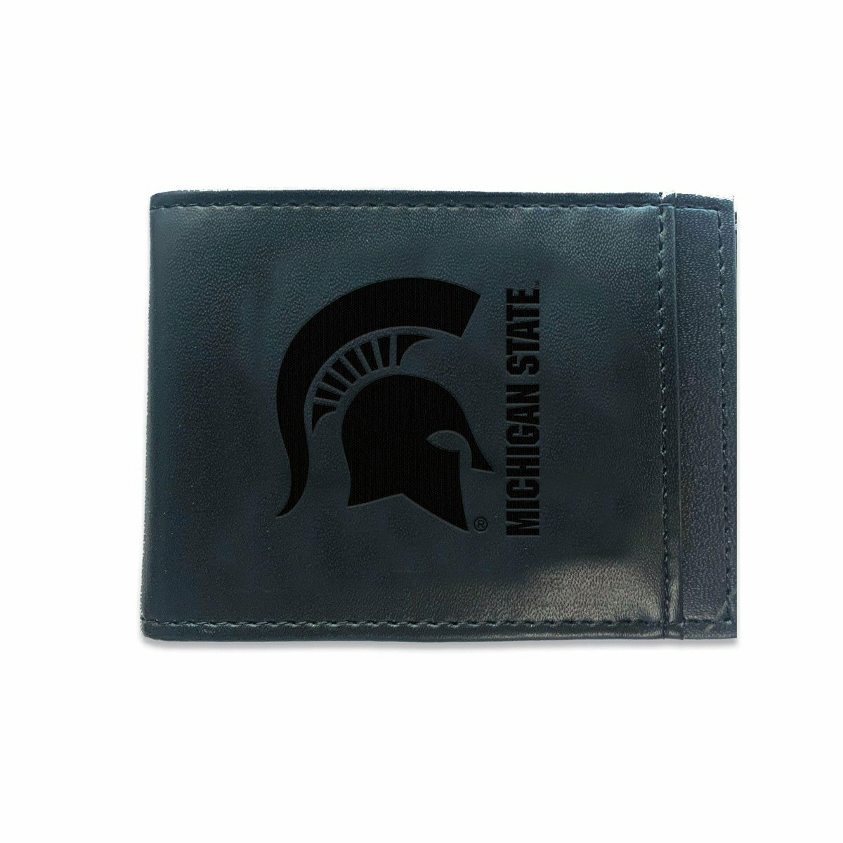 Front Pocket Wallet w/ RFID Blocking, Michigan State University, Black