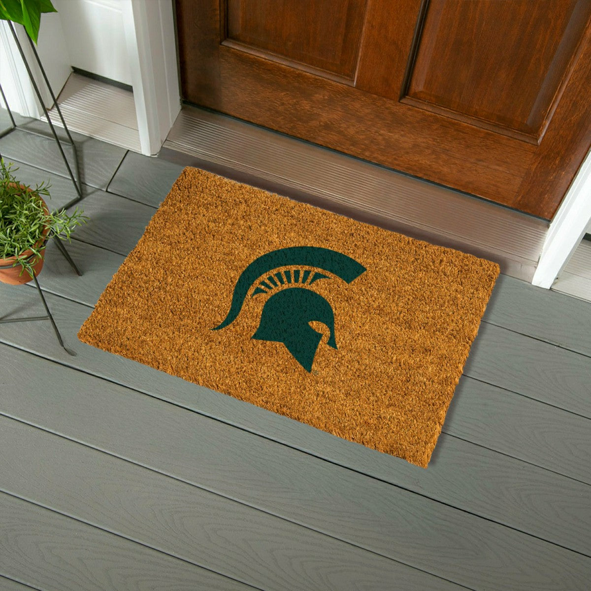 Coir Mat, 16"x28", Michigan State University