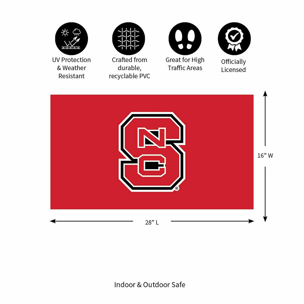 Full Color PVC Mat, 16" x 28", North Carolina State University