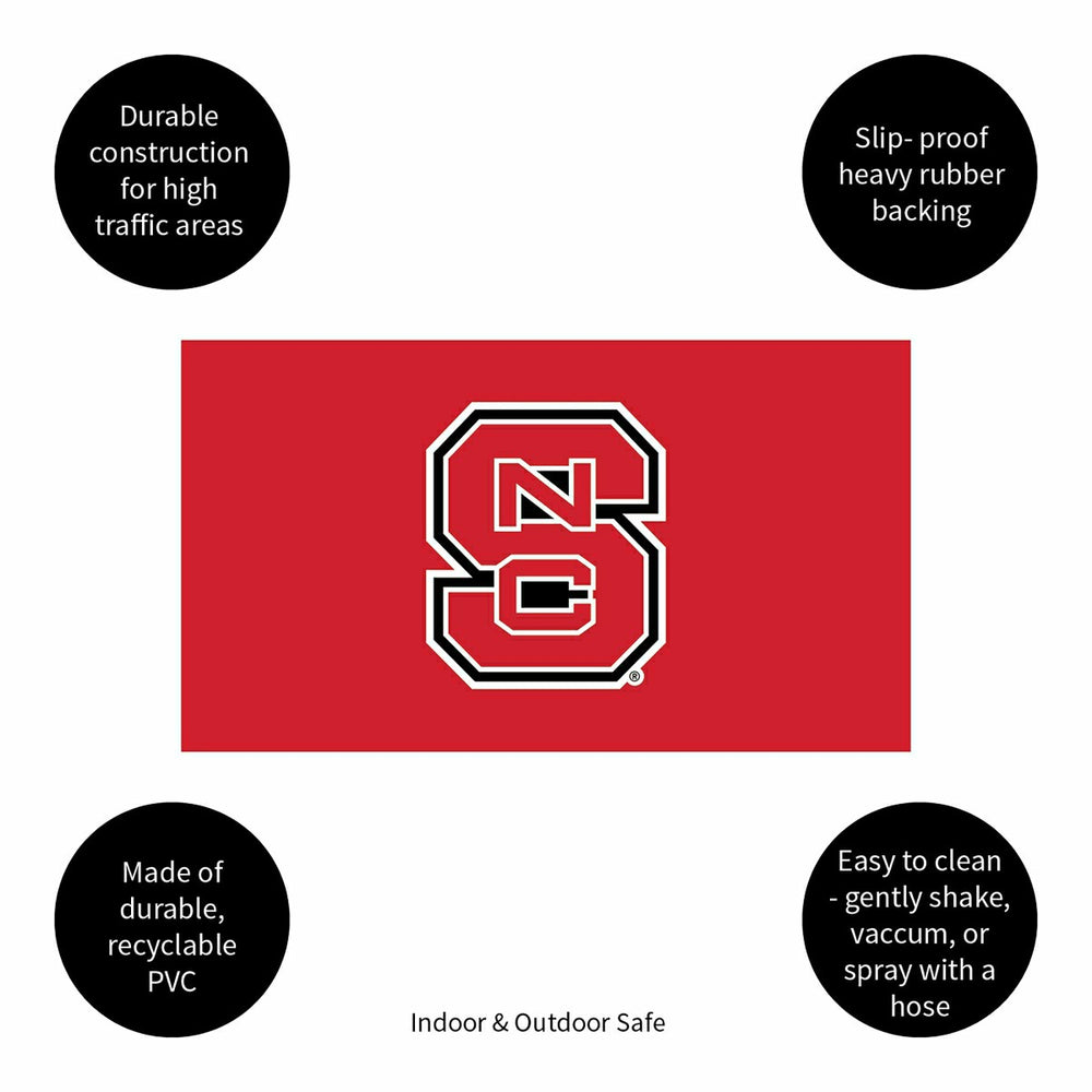 Full Color PVC Mat, 16" x 28", North Carolina State University