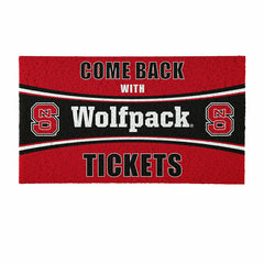 28" x 16" PVC Trapper Mat, Come Back with Tickets, North Carolina Stat