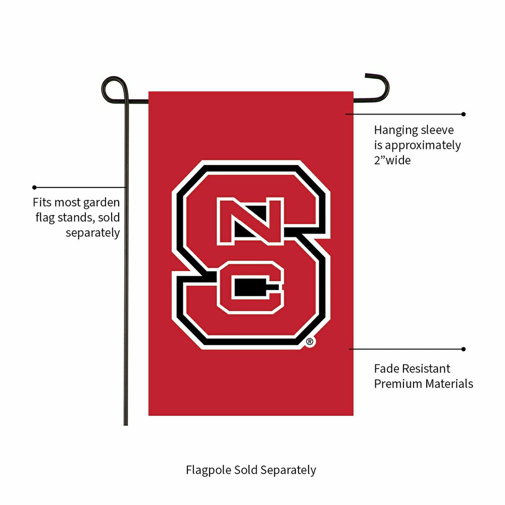 North Carolina State University Applique Garden Flag