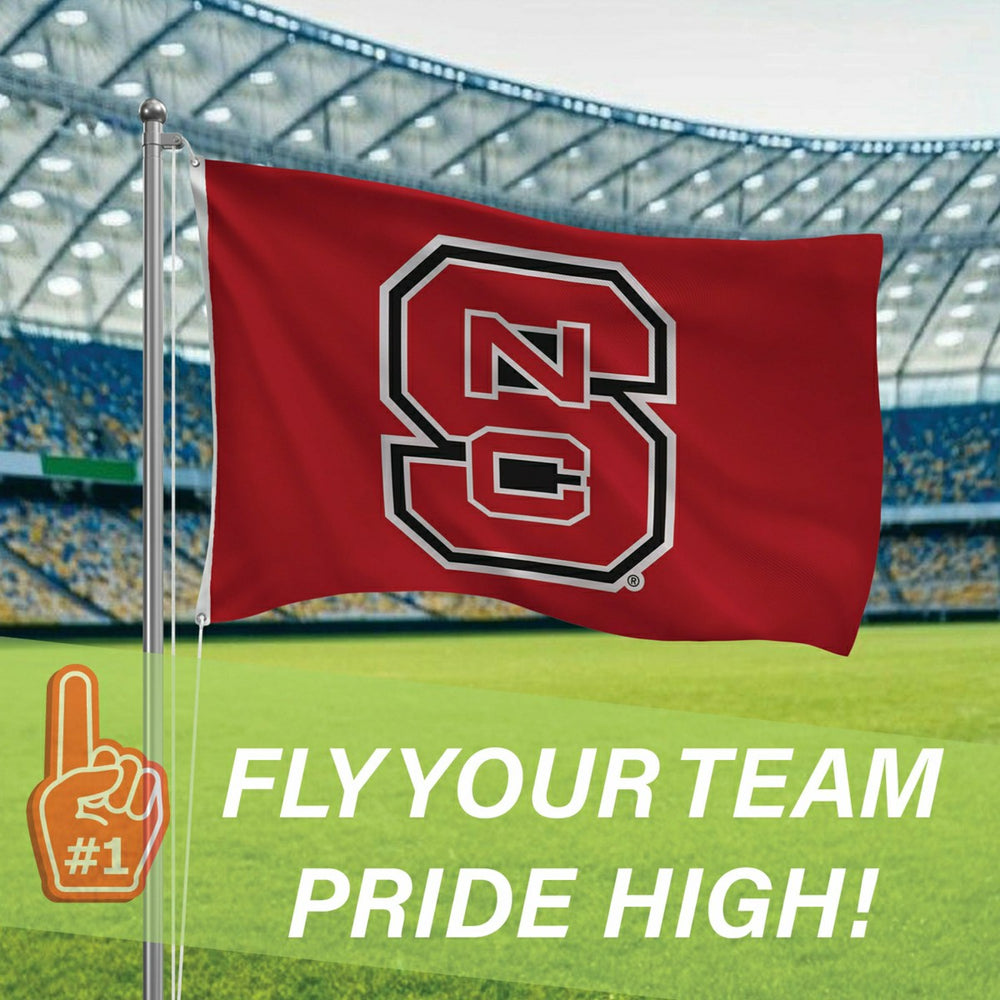 North Carolina State University Single Sided Flag w/ 2 Grommets, 3'x5'