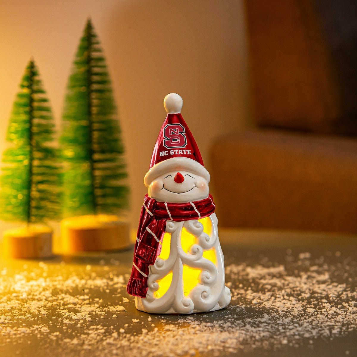 North Carolina State University Snowman LED Statuary, 8"