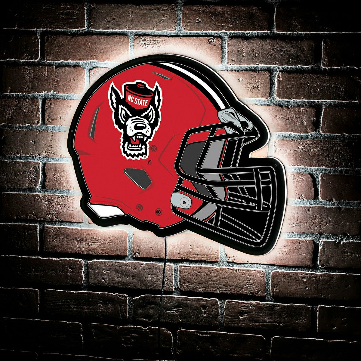 LED Wall Decor, Helmet, North Carolina State University