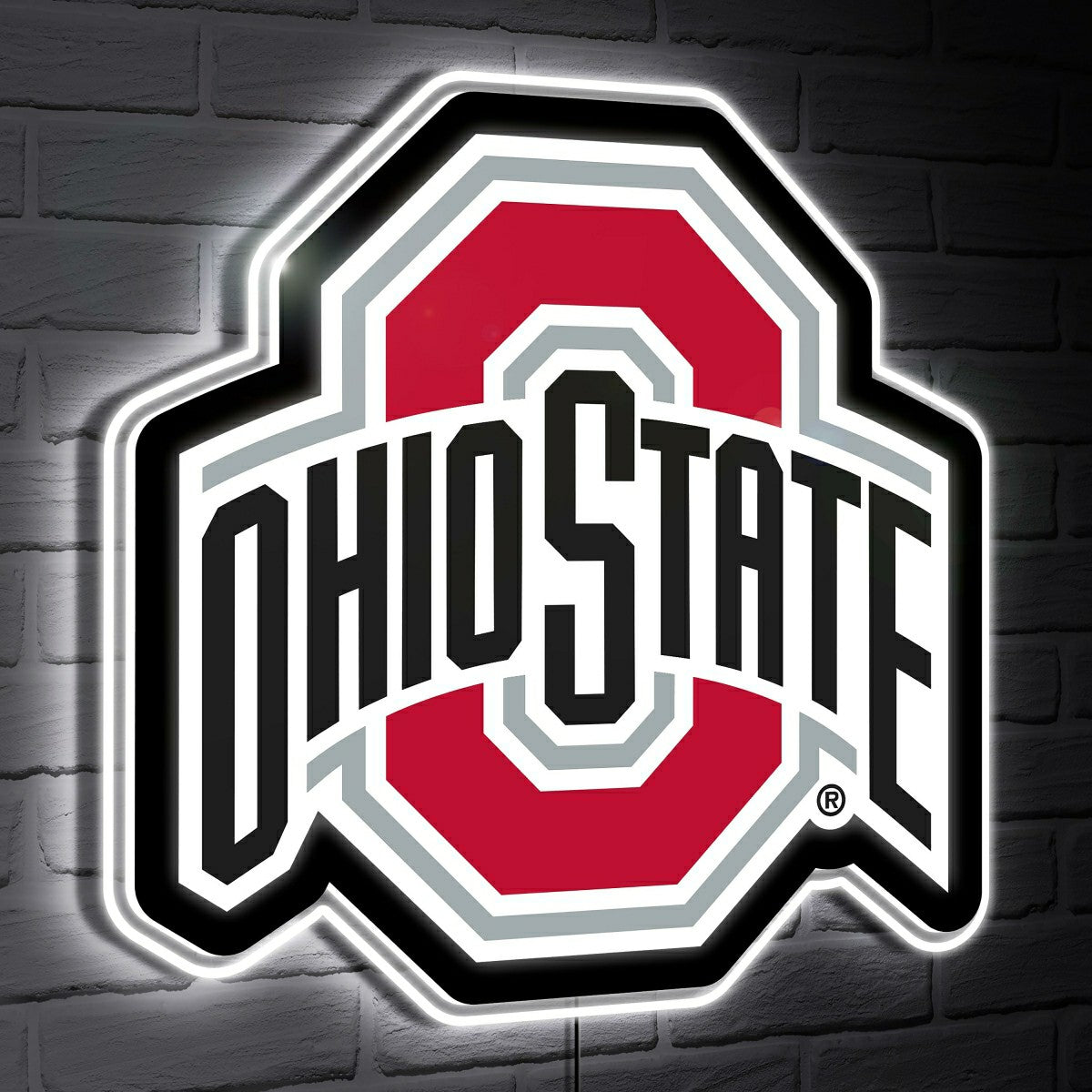 Ohio State Buckeyes LED Wall Decor, Glazelite, Logo