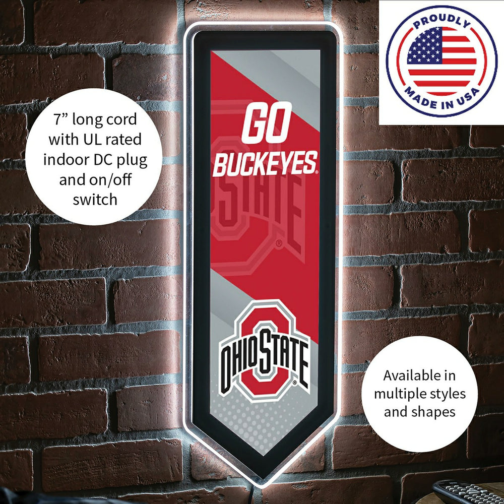LED Wall Decor, Pennant, Ohio State University