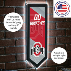 LED Wall Decor, Pennant, Ohio State University