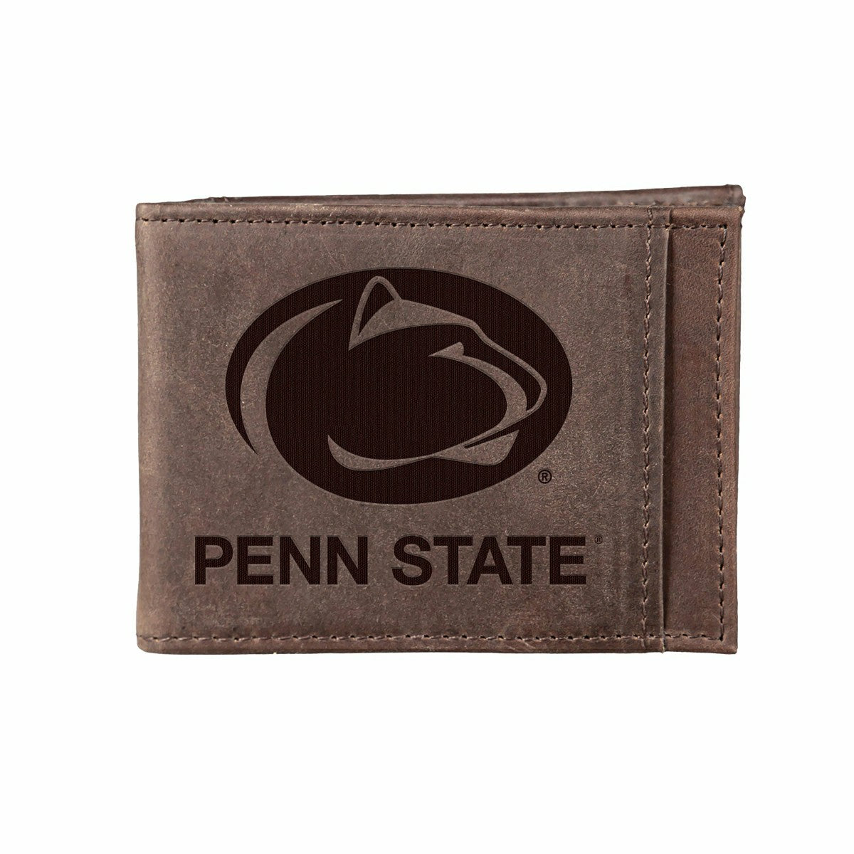 Slim Bi-Fold Wallet with RFID Blocking, Penn State, Brown